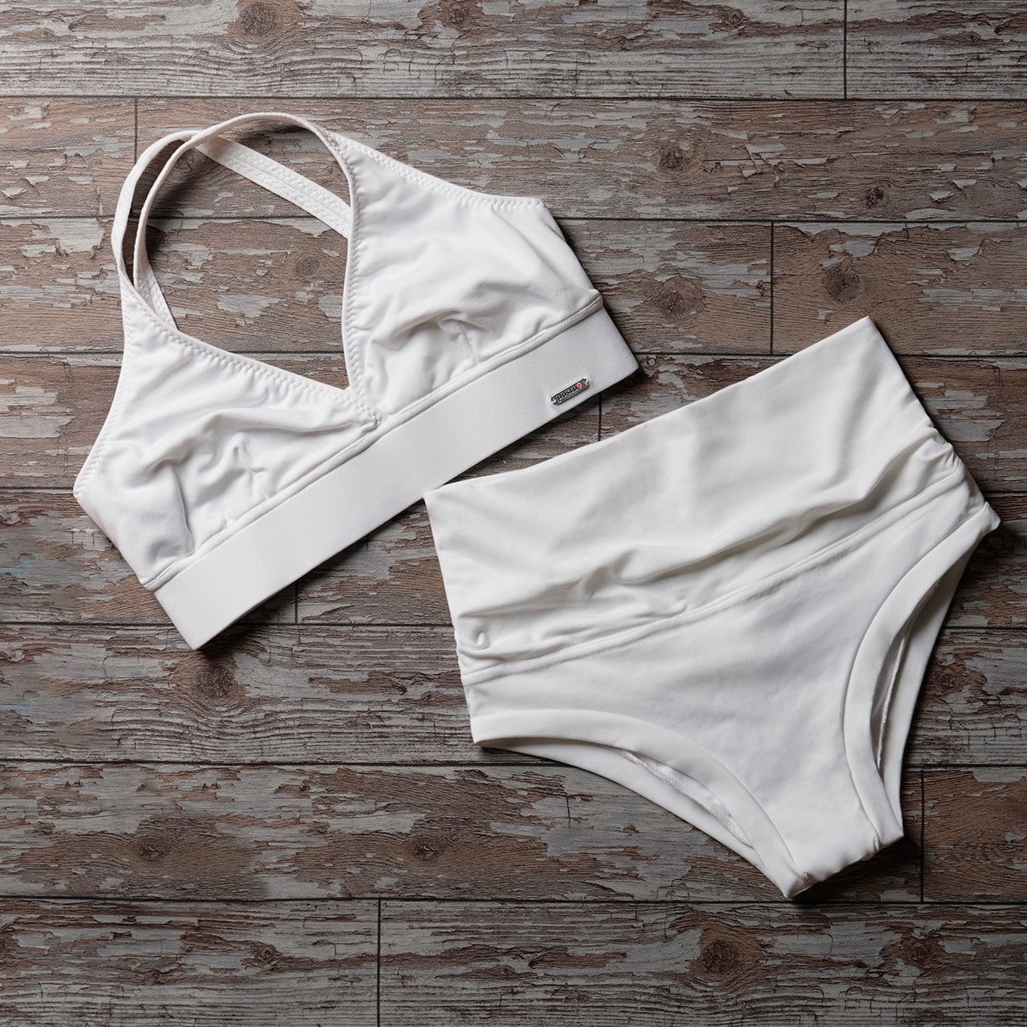 High Waisted Pole Dance Shorts Camila White