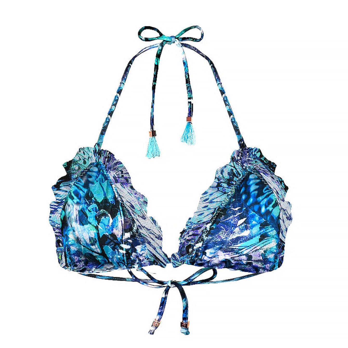 Deessa Ibiza Blue Butterfly Boho Bikini Top