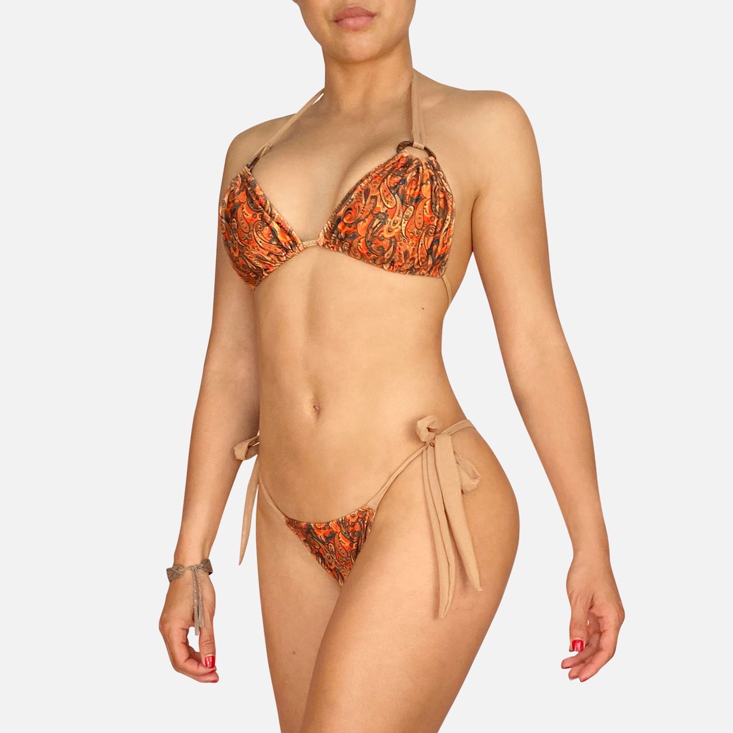 Deessa Ibiza Orange Paisley Bikini Molly Leah