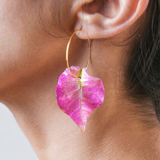 Deessa Ibiza Sustainable Bougainvillea Earrings