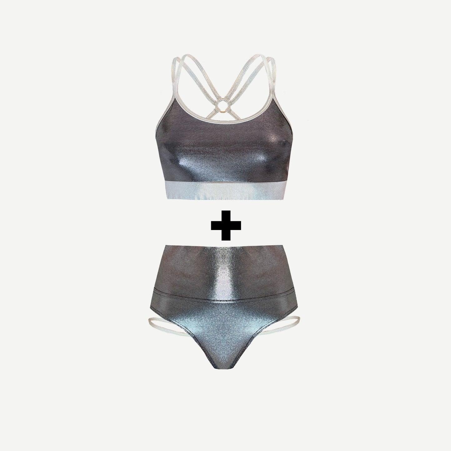 Dance Sports Bra Metallic Chrome Gold Artemis