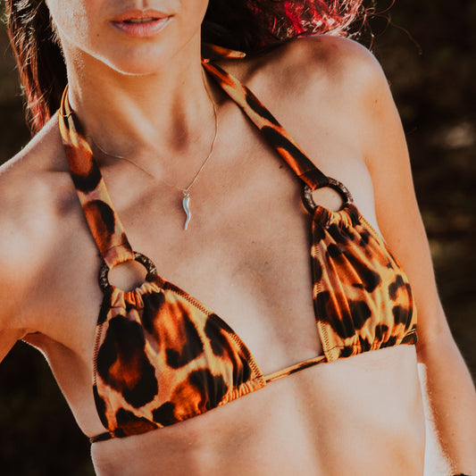 Leopard Print Bikini – Eco-Friendly Swimwear | Halterneck Top
