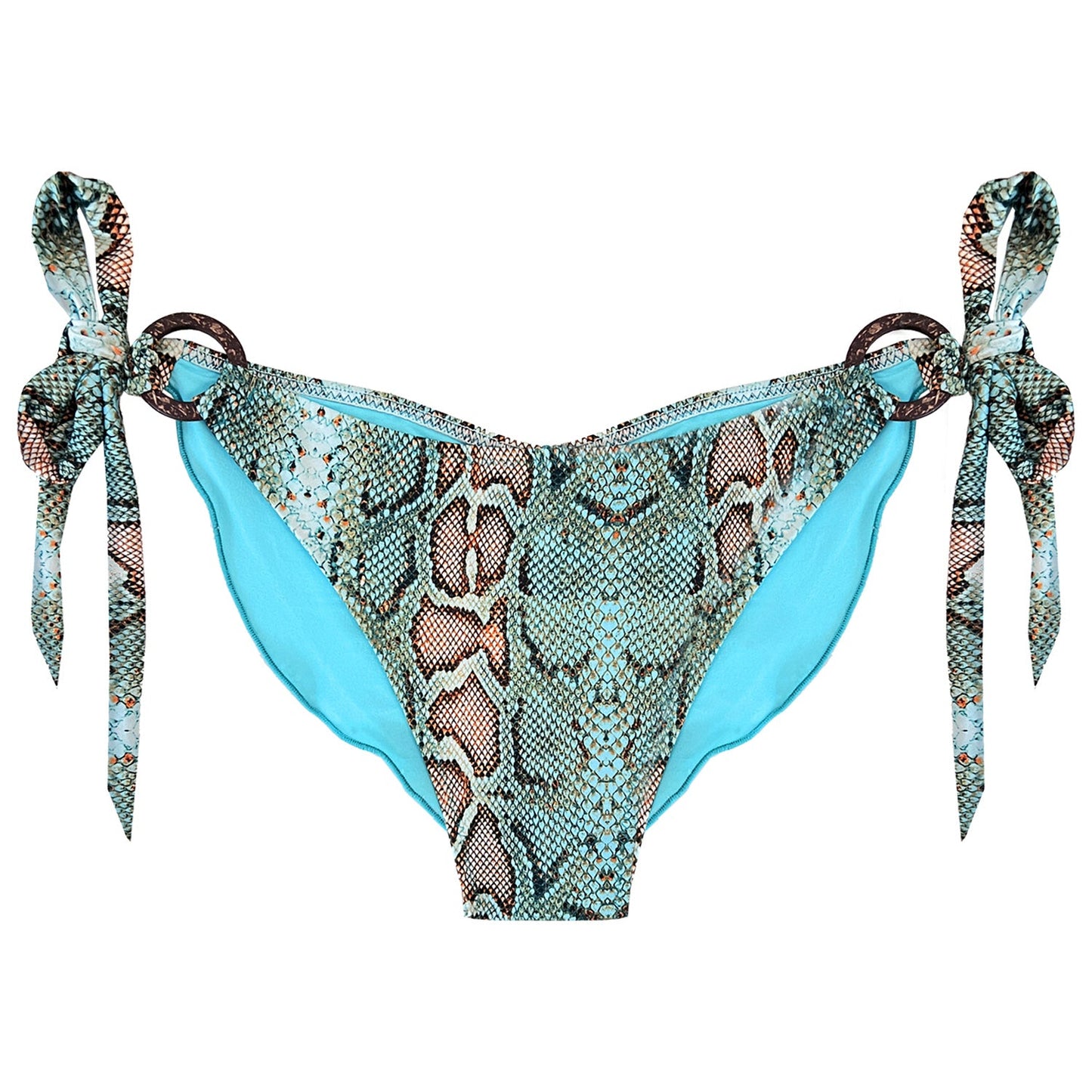 Deessa Ibiza Bikini bottom with blue snake print