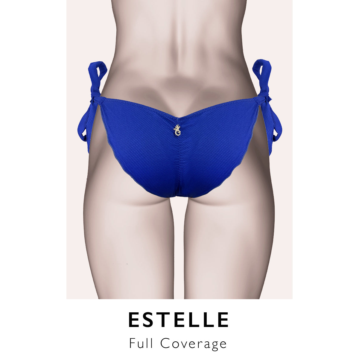Azure Blue Tie-Side Ibiza Bikini Bottom – Sustainable Swimwear