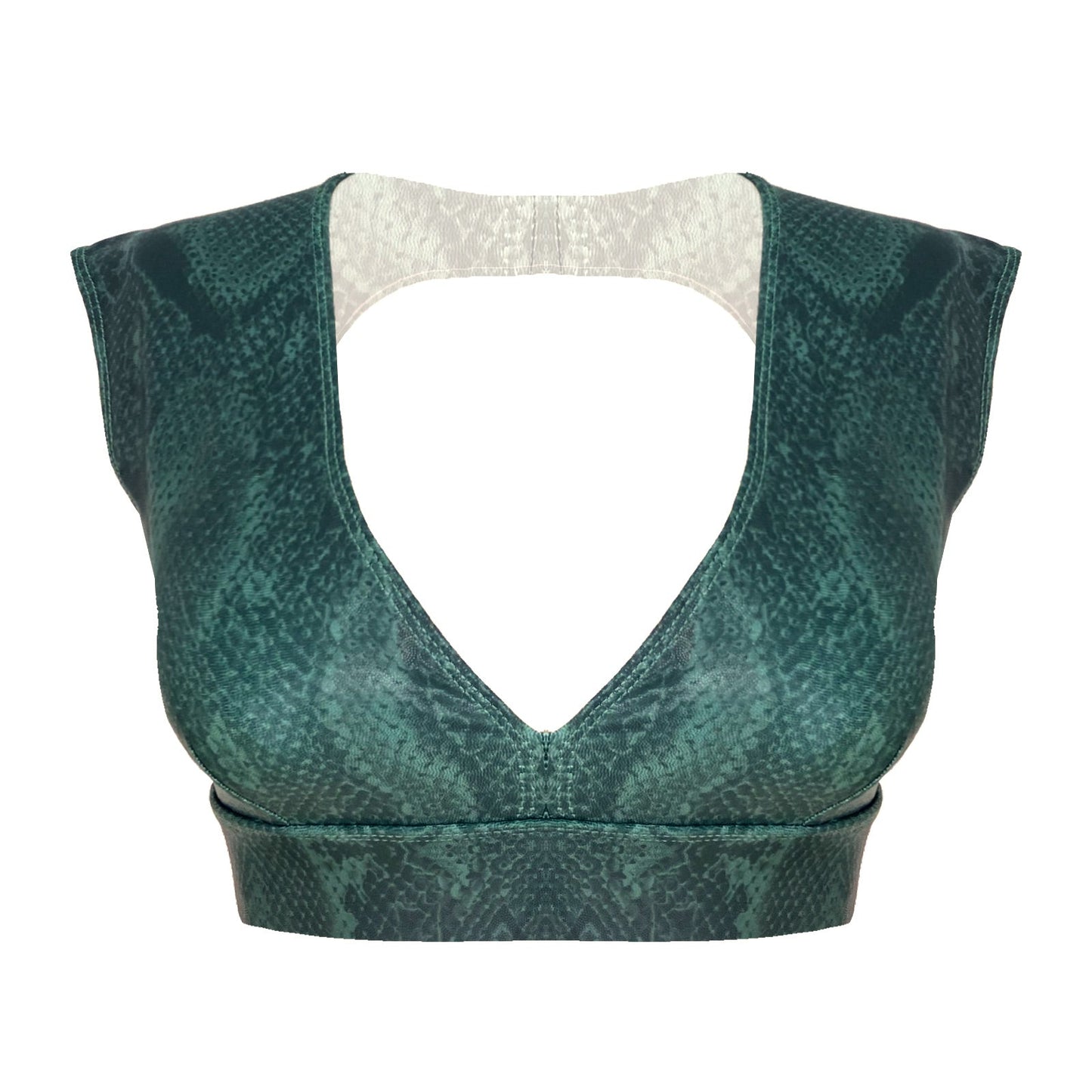 Pole Dance Sports Bra Mariele Anaconda Khaki Green