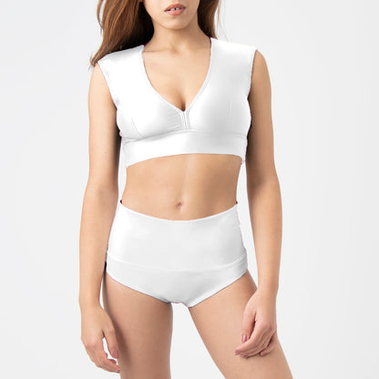 High Waisted Pole Dance Shorts Camila White