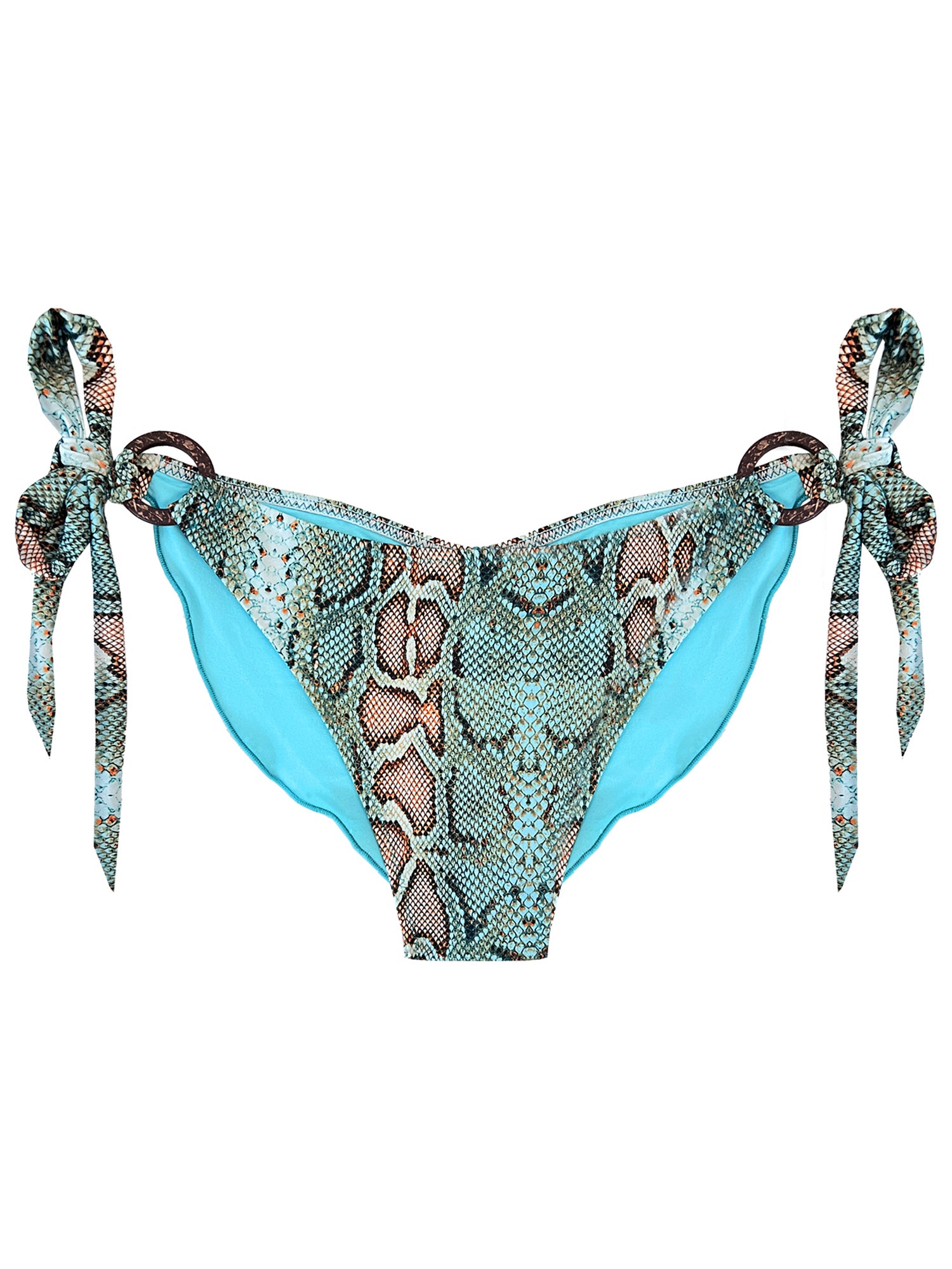 Deessa Ibiza Bikini bottom with blue snake print