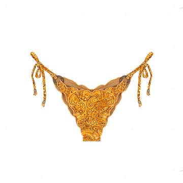 Ibiza Mango Paisley Print Bikini Tie-Side Bottom Laia Yellow