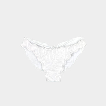 White lace bikini ruched bottom Verena