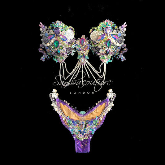 Lilac Mermaid Crystal Bikini
