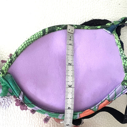 SambaCouture Green Lilac & Black Snake "Butterfly" Crystal Competition Bikini