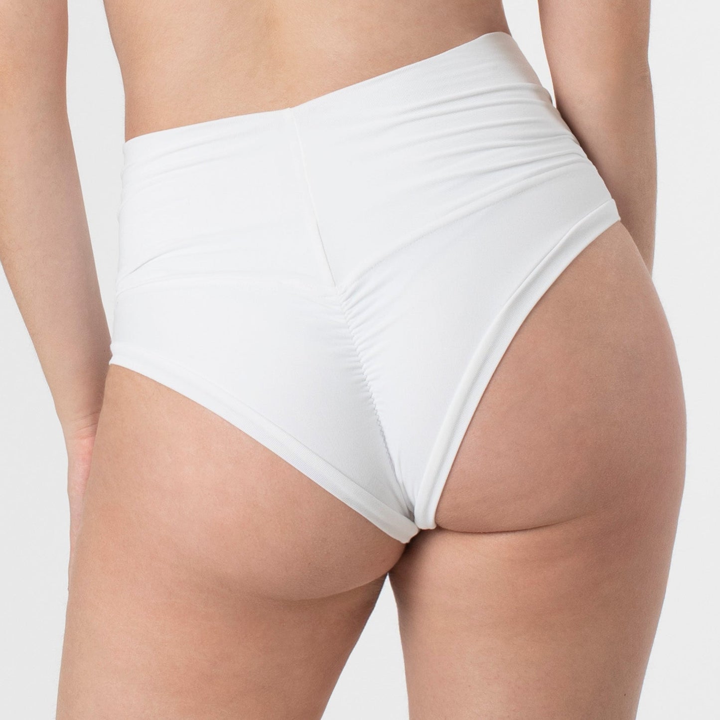 High Waisted Pole Dance Shorts Camila White