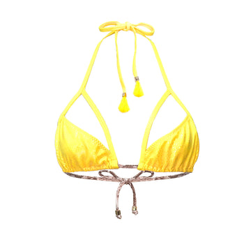 Saffron Yellow Cut-Out Bikini Top Andrea