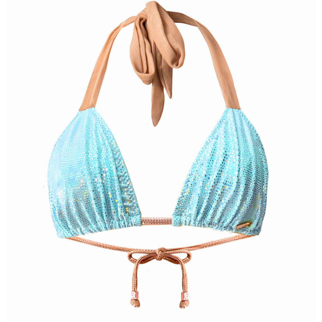 Ibiza Bikini Metallic Blue Top Malibu